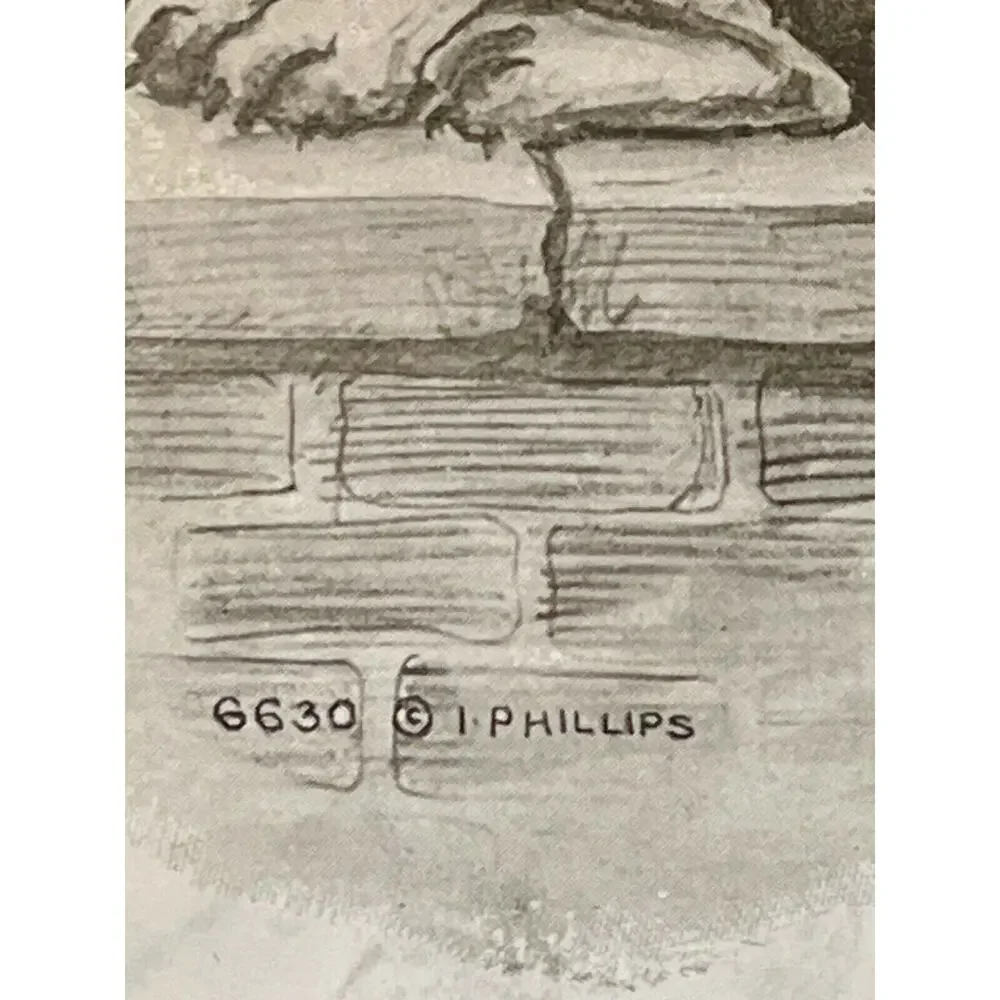 Antique 1911 Postcard Howling Cat On Wall I. Phillips Artist Humor Whimsical GUC